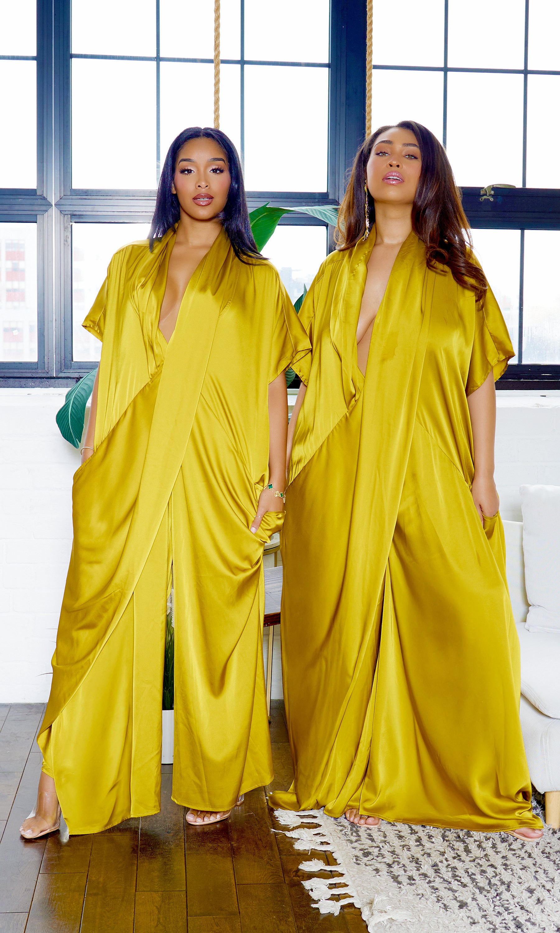 Luxe Drape Loose Fit Jumpsuit - Chartreuse – Cutely Covered
