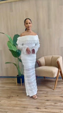 Opulessa Women's Off-Shoulder Dress - White - Cutely Covered