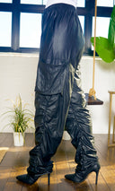 Metallic Scrunge Pants Boots | Black - Cutely Covered