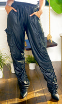 Metallic Scrunge Pants Boots | Black - Cutely Covered