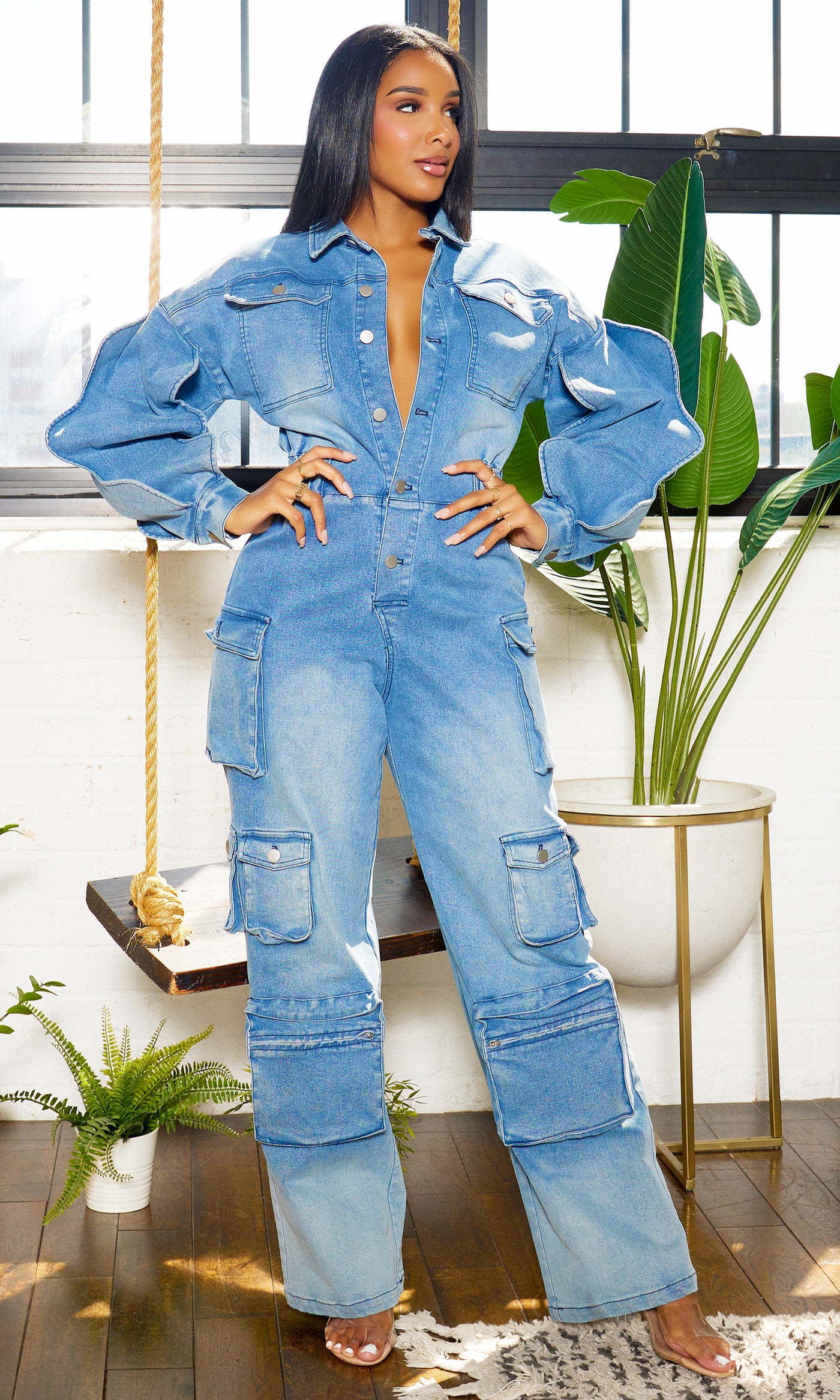 The One Light Denim Jumpsuit – Runway By HDM