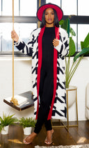 Houndstooth Red Detail Cardigan - Cutely Covered