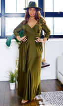 Blessed and Beautiful l  Stretch Maxi Dress - Olive FINAL SALE - Cutely Covered