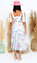 Dash | Crochet Lace Print Midi Dress - Ivory FINAL SALE - Cutely Covered