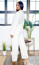 Cindy | Crinkled White Two-Piece Set-Jet Stream FINAL SALE - Cutely Covered