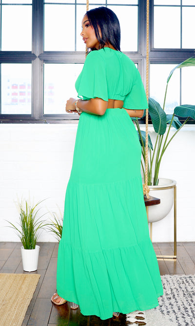 Graceful Timeless | Elegance Maxi Dress - Green