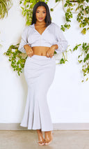 Hoodie Skirt Set - Grey - Cutely Covered