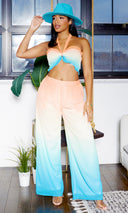 Sunset Breeze | Ombre Top and Pants Set - Multi - Cutely Covered