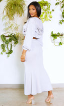 Hoodie Skirt Set - Grey - Cutely Covered