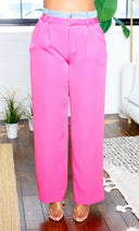 Denim Duo- The Urban Elegance Pants Set -Pink - Cutely Covered
