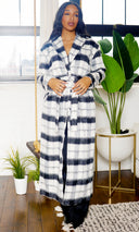 Plush Plaid Fur | Long coat - Cutely Covered