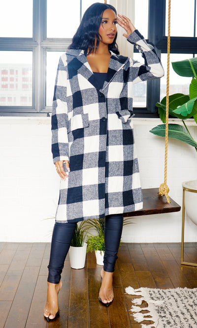 Cooperate Classic Paid Coat | Black - Cutely Covered