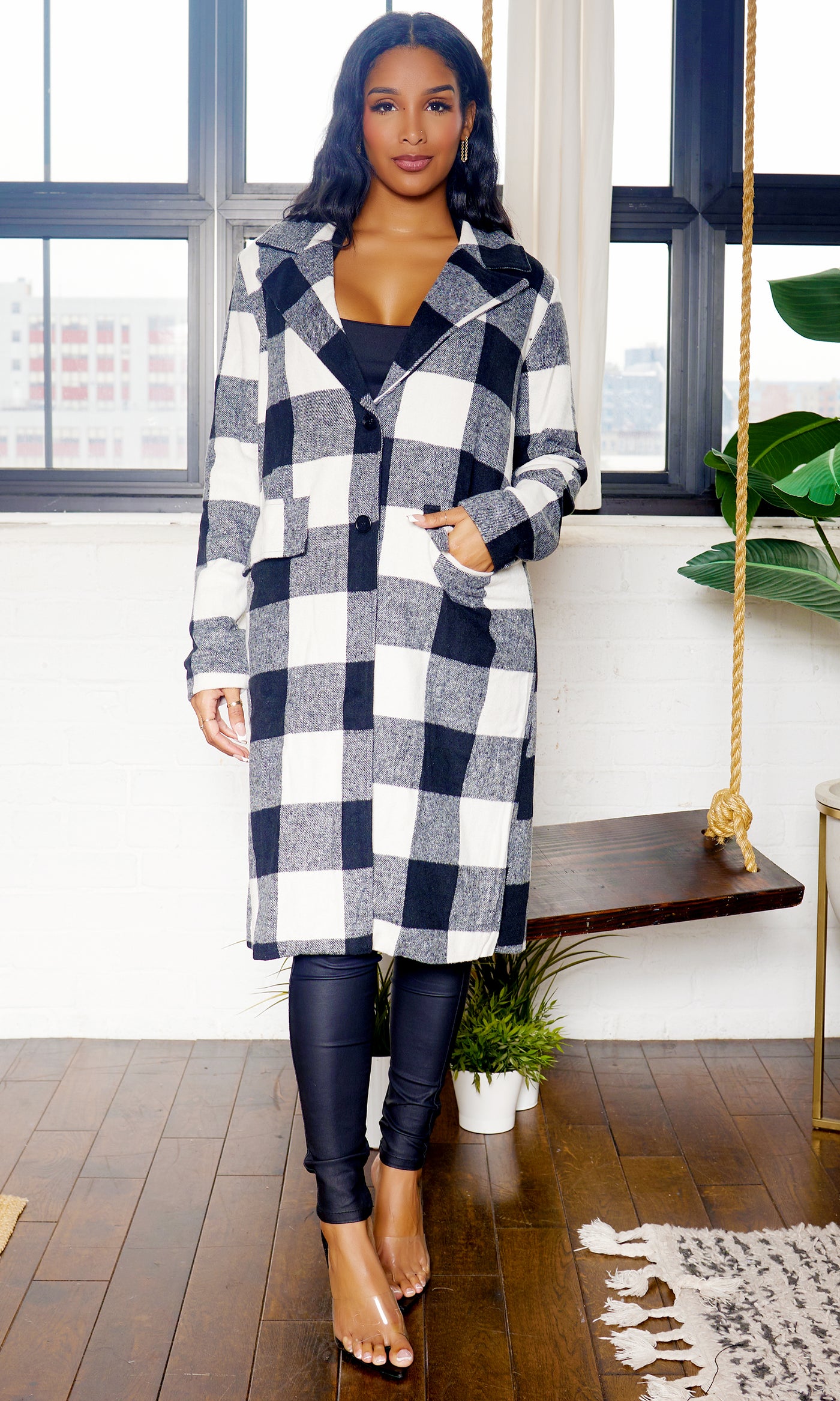 Cooperate Classic Paid Coat | Black - Cutely Covered