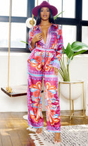 First Class | Print Satin Set - Berry - Cutely Covered
