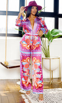 First Class | Print Satin Set - Berry - Cutely Covered