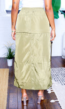 Emma | Two-Way Zipper Skirt - Olive - Cutely Covered