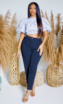 Chic Buttoned Elegance | High-Waist Trousers - Cutely Covered