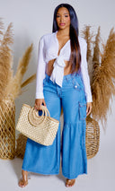 Pure Knot Bliss | Front Tie Crop Top - White - Cutely Covered