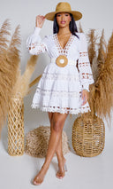 Baby Doll | Embroidery Dress - White Preorder Ships Mid March - Cutely Covered