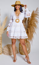 Baby Doll | Embroidery Dress - White Preorder Ships Mid March - Cutely Covered