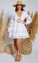 Baby Doll | Embroidery Dress - White Preorder Ships Mid March - Cutely Covered
