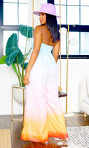 Sarah Sunset Dreams | Orange Fade Sleeveless Jumpsuit FINAL SALE - Cutely Covered