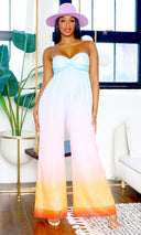 Sarah Sunset Dreams | Orange Fade Sleeveless Jumpsuit FINAL SALE - Cutely Covered