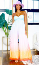 Sarah Sunset Dreams | Orange Fade Sleeveless Jumpsuit FINAL SALE - Cutely Covered