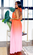 Mia Blooms | Ombre Flowy High Neck Maxi Dress - Multi FINAL SALE - Cutely Covered