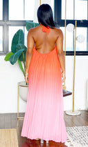 Mia Blooms | Ombre Flowy High Neck Maxi Dress - Multi FINAL SALE - Cutely Covered