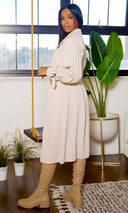 Luxe Layering | Leather Coat - Beige - Cutely Covered