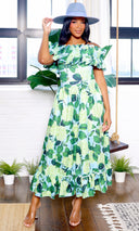 Megan | Ruffled Swimsuit & Coverup Skirt Set PREORDER - Cutely Covered