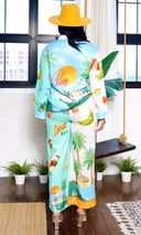 Mia | Tropical Satin Women's Pant Set PREORDER - Cutely Covered