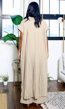 Lucy | Short Sleeve Trench Top & Pants Set - Oat FINAL SALE - Cutely Covered