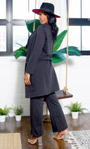 Classic Chic | Lapel Cardigan & Pants Set - Black FINAL SALE - Cutely Covered