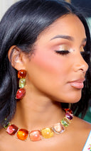 Multicolor Necklace with Earrings Set - Cutely Covered