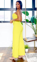Leilani | Strapless  Jumpsuit - Tea Leaf FINAL SALE - Cutely Covered