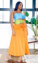 Mila | 3D Flower Swimsuit & Cover-Up Skirt Set - Multicolor - PREORDER - Cutely Covered