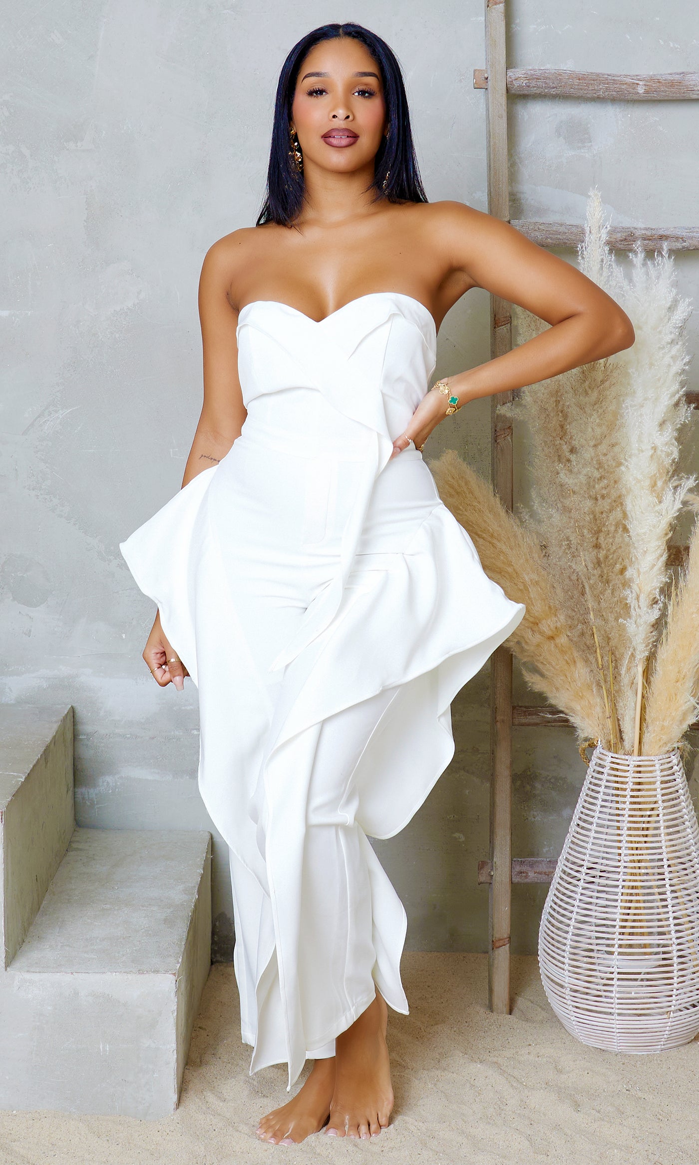 Pure Elegance | Tube Jumpsuit - White PREORDER - Cutely Covered
