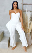 Pure Elegance | Tube Jumpsuit - White PREORDER - Cutely Covered