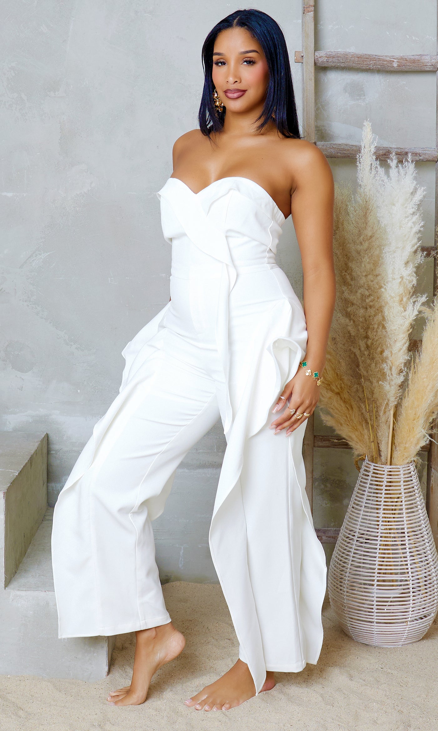 Pure Elegance | Tube Jumpsuit - White PREORDER - Cutely Covered