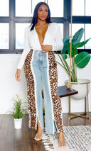 Naomi | Denim Leopard Pants - Cutely Covered