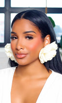 Blooming Petal Majesty Earrings - Ivory - Cutely Covered