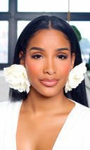 Blooming Petal Majesty Earrings - Ivory - Cutely Covered