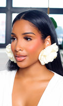 Blooming Petal Majesty Earrings - Ivory - Cutely Covered