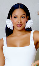 Blooming Petal Majesty Earrings - Ivory - Cutely Covered