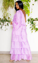 One Shoulder Tiered Organza Set | Lilac - Cutely Covered