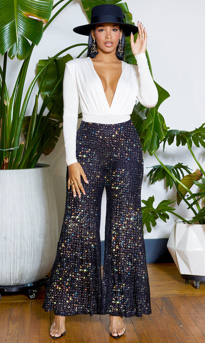 Metallic Mirage Trousers- black - Cutely Covered