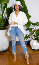 Serenity Breeze White Blouse - Cutely Covered