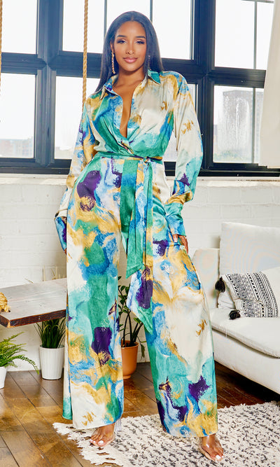 Always A Lady | Printed Jumpsuit - Cutely Covered